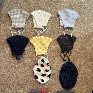 10 Designer Face Masks - 6 Lele Sadoughi, 2 Alice & Olivia, 2 Mother Denim